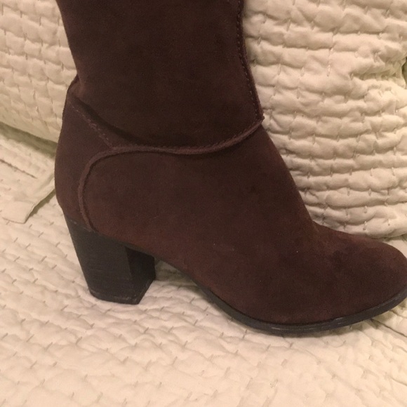 FRANCO SARTO Brown Suede Knee High Boot, 6 - Picture 4 of 8